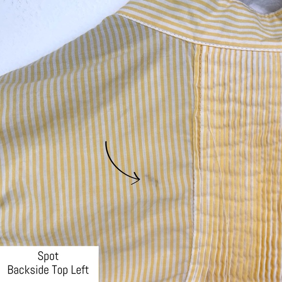 Anthropologie- fei Yellow Sleeveless Button Down - Picture 6 of 8